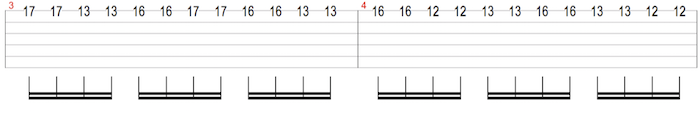 descending scale sequence on one string